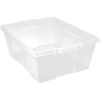Contenant avec loquets en plastique,  la x 21" p x 7,75" h, Transparent M & M Nord Ouest Inc