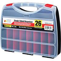 Boîte &agrave; compartiments en plastique, 14" la x 18" p x 3" h, 26 compartiments M & M Nord Ouest Inc