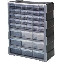 Drawer Cabinet, Plastic, 39 Drawers, 15" x 6-1/4" x 18-3/4", Black M & M Nord Ouest Inc
