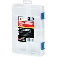 Boîte &agrave; compartiments en plastique, 5,5" la x 7,75" p x 1,75" h, 8 compartiments M & M Nord Ouest Inc