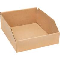Deep Corrugated Parts Bins, 9-3/4" W x 11-1/4" D x 4-1/2" H, Beige M & M Nord Ouest Inc
