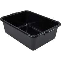 All-Purpose Flat-Bottom Storage Tub, 7" H x 15" D x 21" L, Plastic, Black CG212 | M & M Nord Ouest Inc
