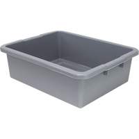 All-Purpose Ribbed-Bottom Storage Tub, 7" H x 17" D x 22" L, Plastic, Grey CG227 | M & M Nord Ouest Inc