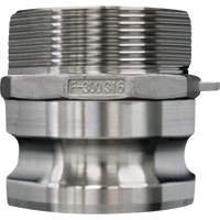 Accouplement &agrave; came et rainure, Acier inoxydable, Type F, 3/4", NPT m&acirc;le, 250 PSI M & M Nord Ouest Inc