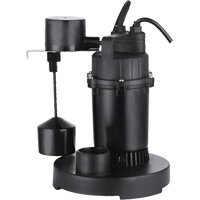 Thermoplastic Submersible Sump Pump, 2560 GPH, 115 V, 4.6 A, 1/3 HP M & M Nord Ouest Inc