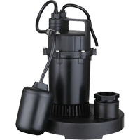 Thermoplastic Submersible Sump Pump, 2560 GPH, 115 V, 4.6 A, 1/3 HP M & M Nord Ouest Inc