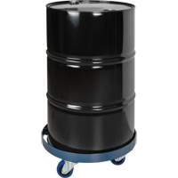 Drum Dolly, Steel, 1400 lbs. Capacity, 24" Diameter, Blue Elastic Casters M & M Nord Ouest Inc