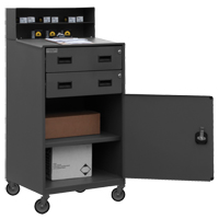 Shop Desk, 23" W x 20" D x 51" H, Grey M & M Nord Ouest Inc