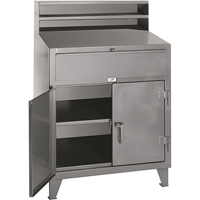 Cabinet Shop Desks, 36" W x 28" D x 54" H, Grey FG844 | M & M Nord Ouest Inc