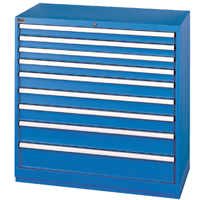 Armoires de rangement avec tiroirs, 9 tiroirs, 40-1/4" la x 22-1/2" p x 41-3/4" h, Bleu brillant M & M Nord Ouest Inc