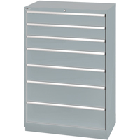 Armoires de rangement avec tiroirs, 7 tiroirs, 40-1/4" la x 22-1/2" p x 59-1/2" h, Gris M & M Nord Ouest Inc