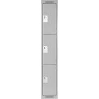 Casiers Clean Line, 3 niveaux, 12" x 18" x 72", Acier, Gris, Rivet (assembl&eacute;) M & M Nord Ouest Inc