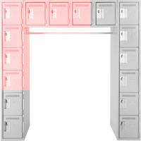 Assembled Archettes Clean Line Economy Lockers, 16 -tier, Bank of 3, 18" x 72" x 12", Steel M & M Nord Ouest Inc