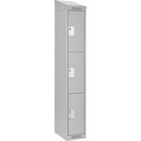 Casiers Clean Line, 3 niveaux, 12" x 18" x 78", Acier, Gris, Rivet (assembl&eacute;) M & M Nord Ouest Inc