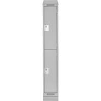 Casiers Clean Line, 2 niveaux, 12" x 18" x 82", Acier, Gris, Rivet (assembl&eacute;) M & M Nord Ouest Inc