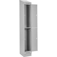 Clean Line Lockers, 2 -tier, Bank of 4, 48" x 18" x 82", Steel, Grey, Rivet (Assembled) M & M Nord Ouest Inc