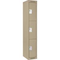 Casiers Clean Line, 3 niveaux, 12" x 18" x 72", Acier, Beige, Rivet (assembl&eacute;) M & M Nord Ouest Inc