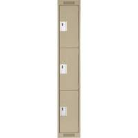 Casiers Clean Line, 3 niveaux, 12" x 18" x 72", Acier, Beige, Rivet (assembl&eacute;) M & M Nord Ouest Inc