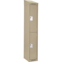 Casiers Clean Line, 2 niveaux, 12" x 18" x 78", Acier, Beige, Rivet (assembl&eacute;) M & M Nord Ouest Inc