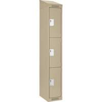 Casiers Clean Line, 3 niveaux, 12" x 18" x 78", Acier, Beige, Rivet (assembl&eacute;) M & M Nord Ouest Inc