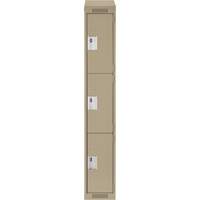 Casiers Clean Line, 3 niveaux, 12" x 18" x 78", Acier, Beige, Rivet (assembl&eacute;) M & M Nord Ouest Inc