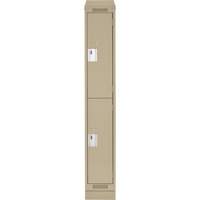 Casiers Clean Line, 2 niveaux, 12" x 18" x 82", Acier, Beige, Rivet (assembl&eacute;) M & M Nord Ouest Inc