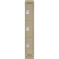 Casiers Clean Line, 3 niveaux, 12" x 18" x 82", Acier, Beige, Rivet (assembl&eacute;) M & M Nord Ouest Inc