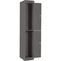 Clean Line Lockers, 2 -tier, Bank of 4, 48" x 18" x 72", Steel, Charcoal, Rivet (Assembled) M & M Nord Ouest Inc