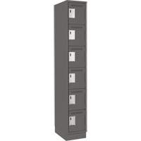 Petits casiers Clean Line, 6 niveaux, 12" x 18" x 76", Acier, Charbon, Rivet (assembl&eacute;) M & M Nord Ouest Inc
