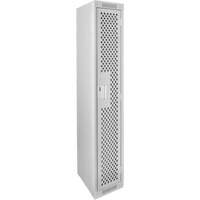 Clean Line Lockers, 12" x 12" x 72", Steel, Grey, Rivet (Assembled), Perforated M & M Nord Ouest Inc