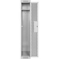 Clean Line Lockers, 12" x 12" x 72", Steel, Grey, Rivet (Assembled), Perforated M & M Nord Ouest Inc
