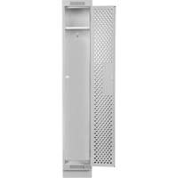 Clean Line Lockers, 12" x 18" x 76", Steel, Grey, Rivet (Assembled), Perforated M & M Nord Ouest Inc