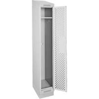 Clean Line Lockers, 12" x 18" x 82", Steel, Grey, Rivet (Assembled), Perforated M & M Nord Ouest Inc