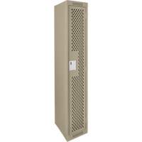 Clean Line Lockers, 12" x 15" x 72", Steel, Beige, Rivet (Assembled), Perforated M & M Nord Ouest Inc