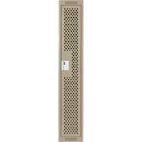 Clean Line Lockers, 12" x 15" x 72", Steel, Beige, Rivet (Assembled), Perforated M & M Nord Ouest Inc
