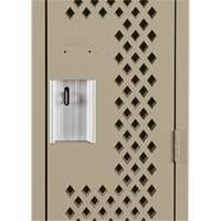 Clean Line Lockers, 12" x 15" x 72", Steel, Beige, Rivet (Assembled), Perforated M & M Nord Ouest Inc