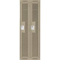 Clean Line Lockers, Bank of 2, 24" x 12" x 72", Steel, Beige, Rivet (Assembled), Perforated M & M Nord Ouest Inc