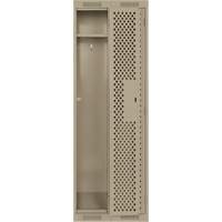 Clean Line Lockers, Bank of 2, 24" x 12" x 72", Steel, Beige, Rivet (Assembled), Perforated M & M Nord Ouest Inc