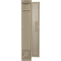Clean Line Lockers, 12" x 15" x 76", Steel, Beige, Rivet (Assembled), Perforated M & M Nord Ouest Inc
