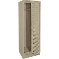 Clean Line Lockers, Bank of 2, 24" x 12" x 76", Steel, Beige, Rivet (Assembled), Perforated M & M Nord Ouest Inc