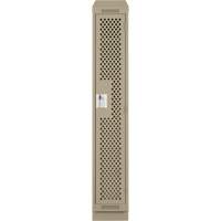 Clean Line Lockers, 12" x 18" x 82", Steel, Beige, Rivet (Assembled), Perforated M & M Nord Ouest Inc