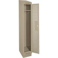 Clean Line Lockers, 12" x 18" x 82", Steel, Beige, Rivet (Assembled), Perforated M & M Nord Ouest Inc
