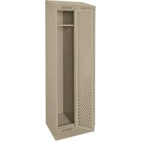 Clean Line Lockers, Bank of 2, 24" x 12" x 82", Steel, Beige, Rivet (Assembled), Perforated M & M Nord Ouest Inc