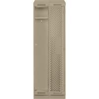 Clean Line Lockers, Bank of 2, 24" x 12" x 82", Steel, Beige, Rivet (Assembled), Perforated M & M Nord Ouest Inc
