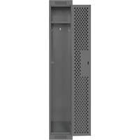 Clean Line Lockers, 12" x 15" x 72", Steel, Charcoal, Rivet (Assembled), Perforated M & M Nord Ouest Inc