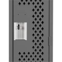 Clean Line Lockers, 12" x 15" x 72", Steel, Charcoal, Rivet (Assembled), Perforated M & M Nord Ouest Inc