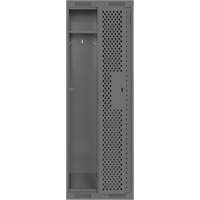 Clean Line Lockers, Bank of 2, 24" x 12" x 72", Steel, Charcoal, Rivet (Assembled), Perforated M & M Nord Ouest Inc