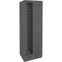 Clean Line Lockers, Bank of 2, 24" x 12" x 76", Steel, Charcoal, Rivet (Assembled), Perforated M & M Nord Ouest Inc