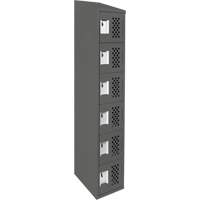Assembled Lockerettes Clean Line Perforated Economy Lockers, 6 -tier, 18" x 72" x 12", Steel M & M Nord Ouest Inc