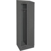 Clean Line Lockers, Bank of 2, 24" x 12" x 82", Steel, Charcoal, Rivet (Assembled), Perforated M & M Nord Ouest Inc